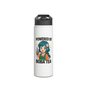 Anime Powered By Boba Tea Water Bottle